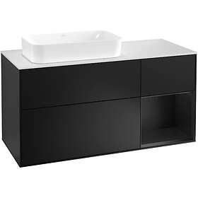 Villeroy & Boch Tvättställsskåp Finion med 3 Lådor Hylla och Bänkskiva för Ocentrerat Fristående G281PDPD