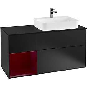 Villeroy & Boch Tvättställsskåp Finion med 3 Lådor Hylla och Bänkskiva för Ocentrerat Ytmonterat G392HBPD