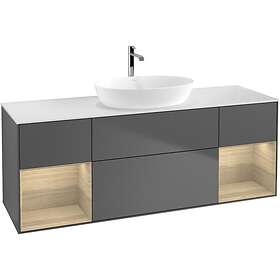 Villeroy & Boch Tvättställsskåp Finion med Två Hyllor och Bänkskiva för Fristående från Artis Collaro GD01PCGK