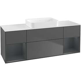 Villeroy & Boch Tvättställsskåp Finion med Två Hyllor och Bänkskiva för Fristående G741HGGK