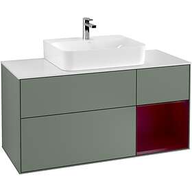 Villeroy & Boch Tvättställsskåp Finion med 3 Lådor Hylla och Bänkskiva för Centrerat G171HBGM