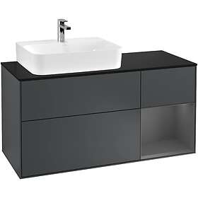 Villeroy & Boch Tvättställsskåp Finion med 3 Lådor Hylla och Bänkskiva för Ocentrerat G152GKHG