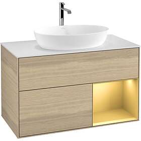 Villeroy & Boch Tvättställsskåp Finion med 2 Lådor Hylla och Bänkskiva för Fristående från Artis Collaro G781HFPC