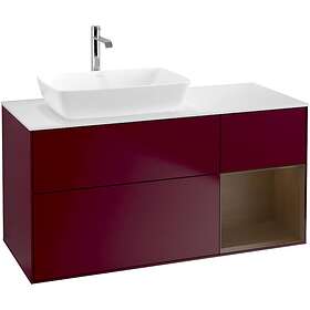 Villeroy & Boch Tvättställsskåp Finion med 3 Lådor Hylla och Bänkskiva för Ocentrerat från Artis Collaro F811GNHB