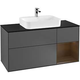 Villeroy & Boch Tvättställsskåp Finion med 3 Lådor Hylla och Bänkskiva för Ytmonterat G422GNGK