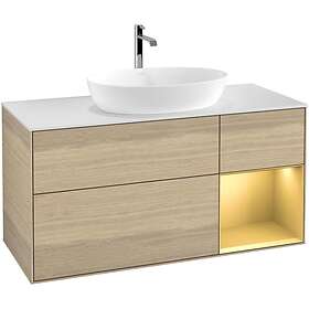 Villeroy & Boch Tvättställsskåp Finion med 3 Lådor Hylla och Bänkskiva för Fristående från Artis Collaro G831HFPC