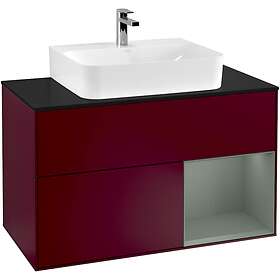 Villeroy & Boch Tvättställsskåp Finion med 2 Lådor Hylla och Bänkskiva för Centrerat F122GMHB