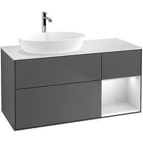 Villeroy & Boch Tvättställsskåp Finion med 3 Lådor Hylla och Bänkskiva för Ocentrerat från Artis Collaro G811MTGK