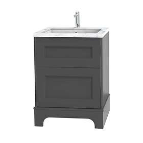 Miller Badrum Tvättställsskåp 60 med Lådor sockel för Bänkskiva Lådkommod golvstående 488-2T