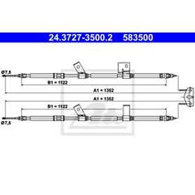 ATE Vajer. parkeringsbroms 24.3727-3500.2