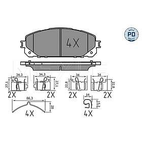 Meyle Bromsbeläggssats, skivbroms 025 220 7018/PD
