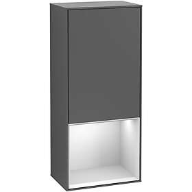 Villeroy & Boch Väggskåp Finion med 1 Dörr och Öppen Hylla Nere 418 mm Sidoskåp G550MTGK
