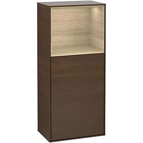 Villeroy & Boch Väggskåp Finion med 1 Dörr och Öppen Hylla Uppe 418 mm Sidoskåp G510PCGN