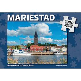 Gamla Gamla Svenska Pussel: Mariestad Hamnen och Stan 1000 Bitar