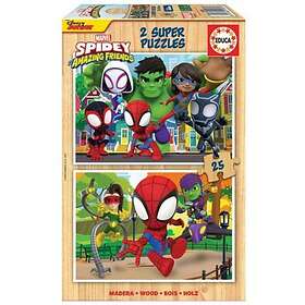 Educa Puslespill: Marvel Spidey & His Amazing Friends 2 x 25 Brikker