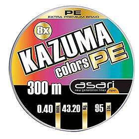 Asari Kazuma Pro Colors Pe 8x 300 M Line Flerfärgad 0,200 mm