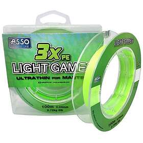 ASSO Light Games 3x 100 M Braided Line Grönt 0.080 mm