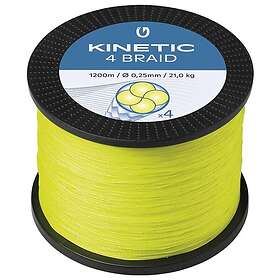 Kinetic Cyber 4 Braided Line 1200 M Gul 0,250 mm