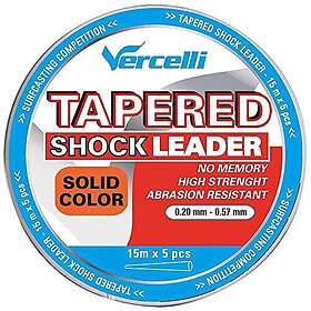 Vercelli Tapered Shock Leader 15 M 10 Units Orange 0,160-0,570 mm
