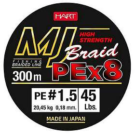 Hart Mj 300 M Braided Line Flerfärgad 0.200 mm