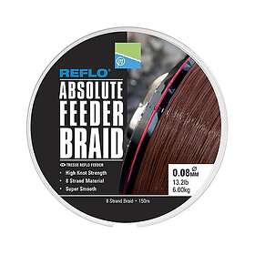 Preston Innovations Absolute Feeder Braided Line 150 M Röd 0,100 mm