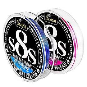 Seaspin S8s X8 Braided Line 150 M Blå,Rosa 0.100 mm