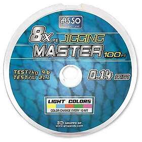 ASSO Pe Jigging Master 100 M Braided Line Flerfärgad 0,330 mm