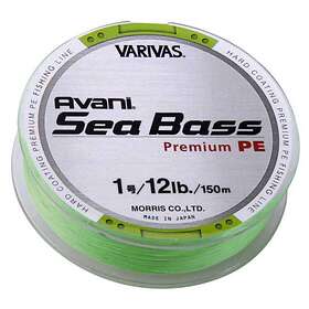 Fil P.E Varivas Seabass Max Power X8 - 150m, PE1, 20.2lb, Or, Pour Bar