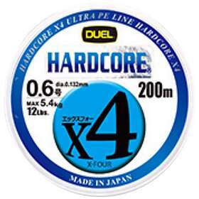 Duel Hardcore X4 Braided Line 200 M Blå 20 Lbs