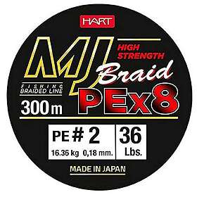 Hart Mj 300 M Braided Line Grönt 0,300 mm
