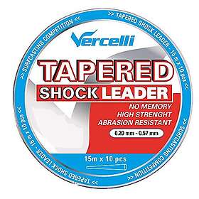 Vercelli Tapered Shock Leader 15 M 10 Units Durchsichtig 0,160-0,570 mm