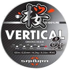 Sakura Vertical 8 Braided Line 150 M Svart 0,150 mm