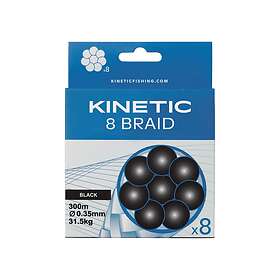 Kinetic Cyber 8 Braided Line 300 M Svart 0,140 mm