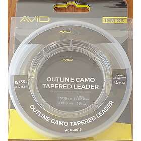 Avid Carp Outline Tapered Leader Durchsichtig 15-35 Lbs