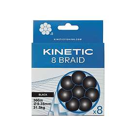 Kinetic Cyber 8 Braided Line 300 M Svart 0.260 mm