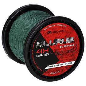 Mikado Silurus 4x Braided Line 600 M Röd 0,450 mm