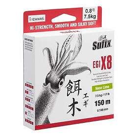 Sufix Egi X8 150 M Braided Line Guld 0,165 mm