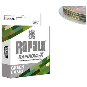 Rapala Rapinova X 100 M Braided Line Grönt 0.530 mm