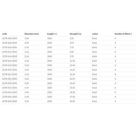Mikado Nihonto Fine Braided Line 3000 M Svart 0,060 mm