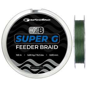Garbolino Super G Feeder Grön 0.080mm 150m