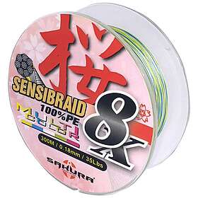 Sakura Sensibraid 8x 300 M Guld 0,120 mm