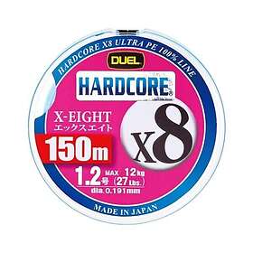 Duel Hardcore X8 Braided Line 150 M Rosa 27 Lbs