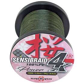 Sakura Sensibraid 4x 1000 M Grönt 0,300 mm