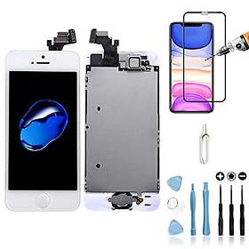 Mobilevie Retina LCD-skärm Touch glas Allt monterad på för iPhone 5 vit verktyg