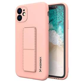 Kickstand Case flexibelt silikonskal med stativ iPhone 11 Pro Rosa