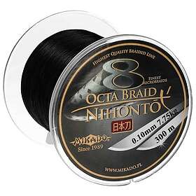 Mikado Nihonto Octa Braided Line 300 M Svart 0,450 mm