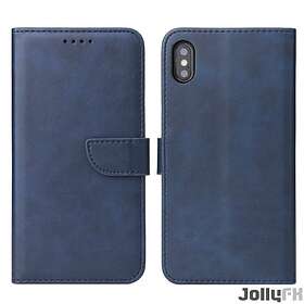 Magnetfodral elegant fodral av Bookcase med kickstand för iPhone XR Blå