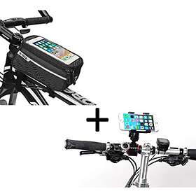 Cykelpaket för iPhone 6 smarttelefon (styre cykelmontering pekskärm påse) mountainbike cykling (svart)