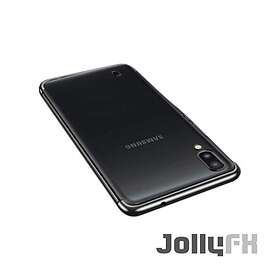 Clear Color Case Gel TPU Electroplating frame Cover för Samsung Galaxy A10 Svart