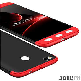 JollyFX 360 Skyddsfodral fram och bak, fullkropps case Xiaomi Redmi 4X Svart och rött